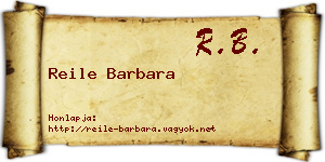 Reile Barbara névjegykártya